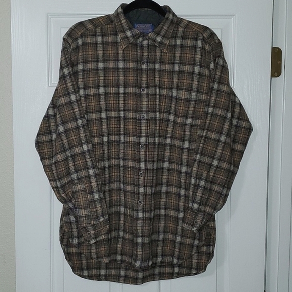Pendleton Vintage Men's Wool Plaid Lodge Shirt Size Large - Picture 1 of 12
